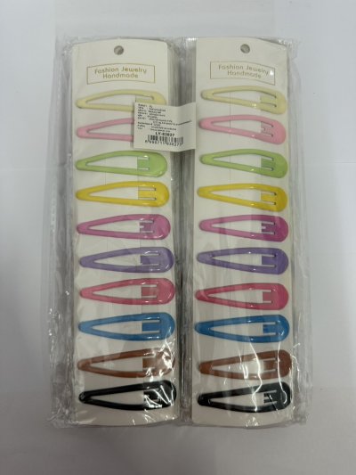 83827#กิ๊บแปะสี12ชิ้น/แพ็ค ราคา  20 บาท