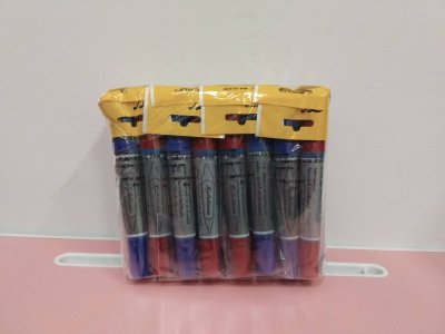 50008-1#ปากกาเคมี1*2ด้าม นง.+แดง บรรจุ12ชิ้น/แพ็ค ราคา15บาท/ชิ้น