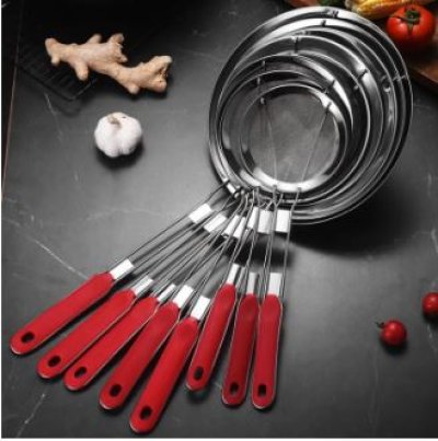 SJ322#ตะแกรงตักทอดด้ามสียาว 22 ซม. 12ชิ้น/แพ็ค ราคา100บาท