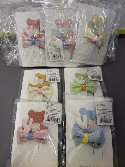 81719#กิ๊บโบว์แผง 2 PCS. 12ชิ้น/แพ็ค ราคา20บาท