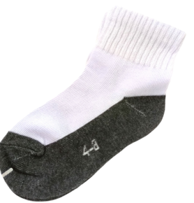 ถุงเท้านักเรียน ขาวเทา Size 4-6 แพ็ค 12 ชิ้น ราคา 20 บาท