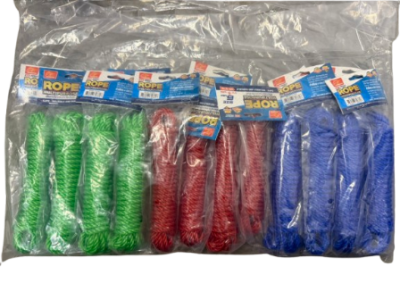 HD-15781#เชือกไนล่อน 6mm. ยาว 5ม. 12ชิ้น/แพ็ค ราคา20บาท