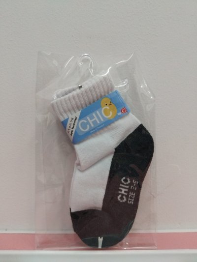 B C3-5/G#ถุงเท้าข้อสั้นชิคพื้นเทา 3-5 แพ็ค 12 ชิ้น ราคา 25 บาท