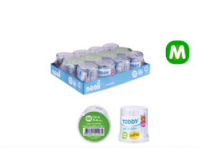 TODDYจุกนมซิลิโคนแพ็ค*1#M 12ชิ้น/แพ็ค ราคา 15 บาท