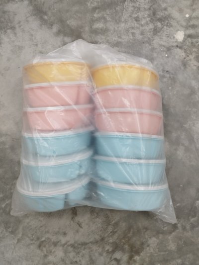 A137#กล่อง Bento กลม บรรจุ12ชิ้น/แพ็ค ราคา29บาท/ชิ้น