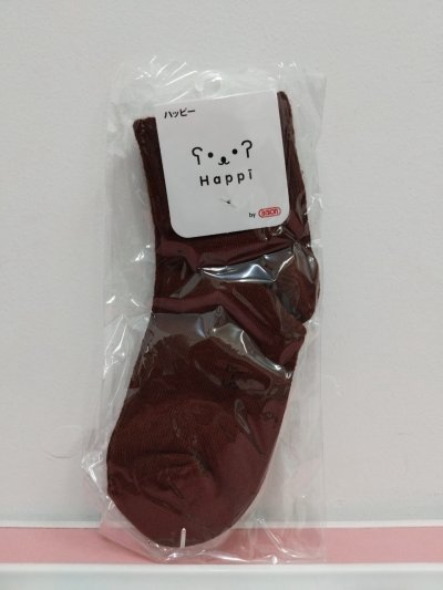 BCM157#ถุงเท้าข้อสั้น สีน้ำตาลแดง แพ็ค 12 ชิ้น ราคา 29 บาท