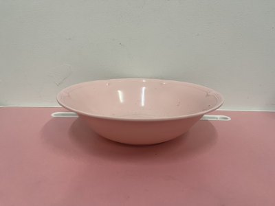 BSG208HN#ชามขอบลายบัว 8นิ้ว สีชมพู