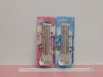 HY373-2 ช้อนเมลามีน 5อันด้ามยาว 12ชิ้น/แพ็ค ราคา20บาท