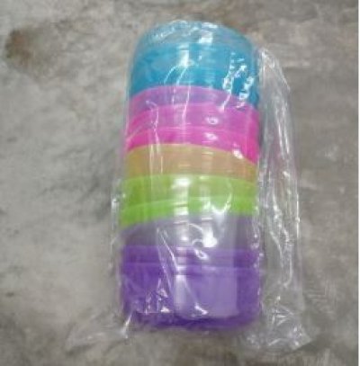 ขันน้ำคละสี บรรจุ12ชิ้น/แพ็ค ราคา15บาท/ชิ้น