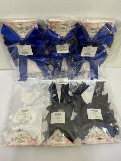 81805#โบว์นักเรียนคละสี 12ชิ้น/แพ็ค ราคา  20 บาท