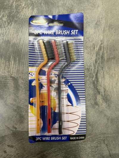 1247-3#แปรงทองเหลือง 1*3 12ชิ้น/แพ็ค ราคา 20 บาท