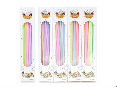 BD.23#เทียนวันเกิด สีล้วน 12ชิ้น/แพ็ค ราคา15บาท