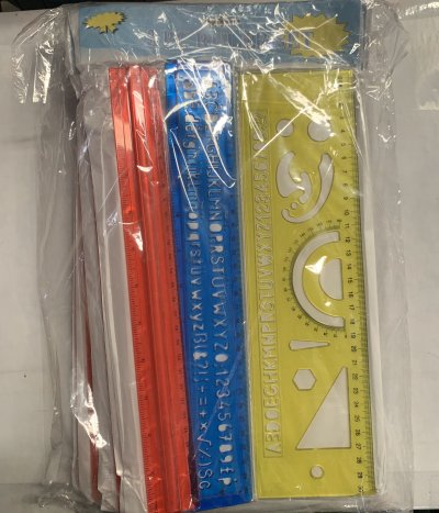 A097-11#ไม้บรรทัด3ชิ้น บรรจุ12ชิ้น/แพ็ค ราคา20บาท/ชิ้น