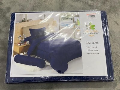 ผ้าปู 3.5ฟุต สีพื้นริ้ว