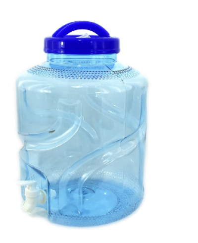 ถังน้ำดื่ม PETแบบมีก๊อก 12 L บรรจุ10ชิ้น/แพ็ค ราคา159บาท/ชิ้น