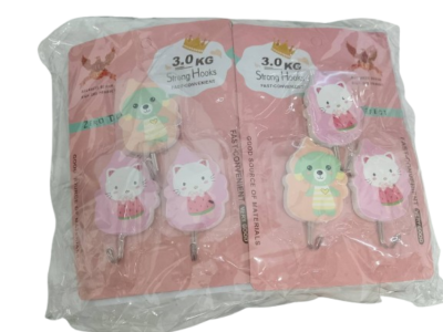 17805#ตะขอแขวนติดผนัง (HOOK) 3PCS 12ชิ้น/แพ็ค ราคา 10 บาท