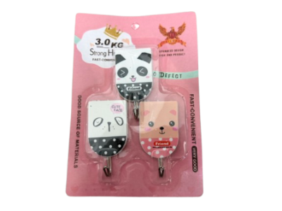 17804#ตะขอแขวนติดผนัง (HOOK) 3PCS 12 ชิ้น/แพ็ค ราคา10บาท