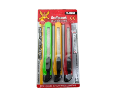 13056#มีดคัตเตอร์ 3PCS 12 ชิ้น/แพ็ค ราคา10บาท