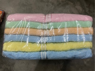 ผ้าขนหนูMT30*60สีคละ แพ็ค 6 ชิ้น ราคา 199 บาท