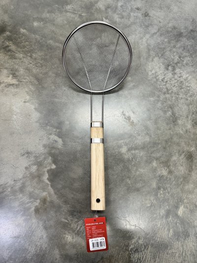 LH-5026#กระชอนด้ามไม้ 14CM.