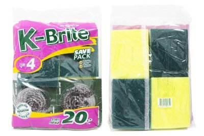 เค-ไบร์ท ชุดเซฟแพ๊คชุด 4 เซ็ทโหล 12ชิ้น/แพ็ค ราคา20บาท