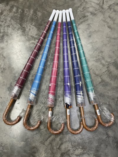 D-590#ร่มปลอกถ้วย 24 สีพื้นล้วนคละสีuv