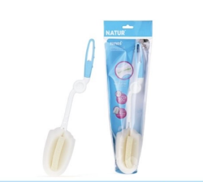 แปรงล้างขวดนมฟองน้ำ ด้ามหมุน 360 12 ชิ้น/แพ็ค ราคา 79 บาท