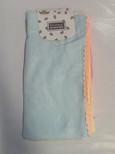 A035-66#ผ้าไมโคร 5 ชิ้น บรรจุ12ชิ้น/แพ็ค ราคา20บาท/ชิ้น