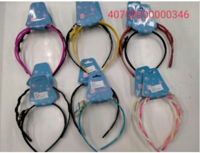 คาดผมคละลาย 1*1 บรรจุ12ชิ้น/แพ็ค ราคา15บาท/ชิ้น