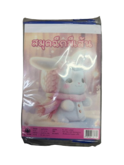 สมุดฉีกมีเส้น#04 13*19 cm. แพ็ค2เล่มใหญ่+ปากกา 12ชิ้น/แพ็ค ราคา20บาท
