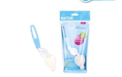 แปรงล้างจุกนมนมฟองน้ำ ด้ามหมุน 360  12 ชิ้น/แพ็ค ราคา 65 บาท