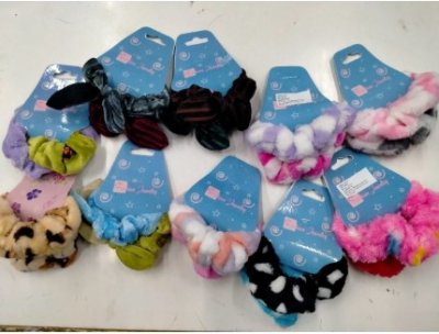 ยางมัดผมคละลาย 1*2 บรรจุ12ชิ้น/แพ็ค ราคา15บาท/ชิ้น