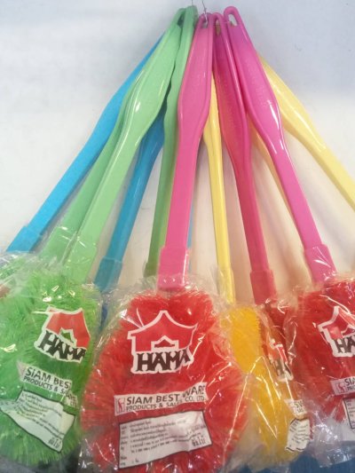 TB137#แปรงล้างห้องน้ำไนล่อนสีเดียวด้ามจัมโบ้ บรรจุ12ชิ้น/มัด ราคา20บาท/ชิ้น