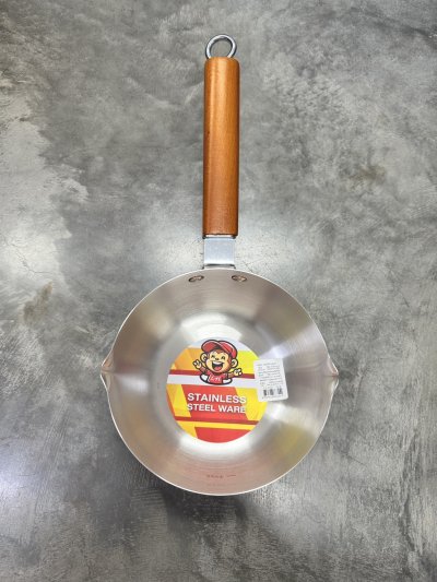 LH-6355#หม้อสแตนเลสด้ามไม้ 18CM.