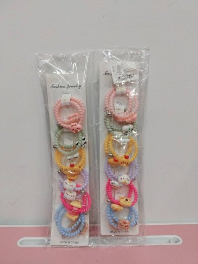 81500#ยางรัดผมเกลียว 12ชิ้น/แพ็ค ราคา20บาท