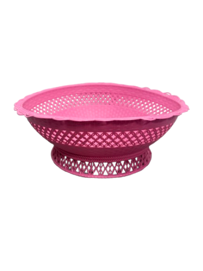 K-2006-S-1#พานกลมพิกุลเล็ก 25 ซม.-พลาสเทล 12 ชิ้น /โหล ราคา 15 บาท