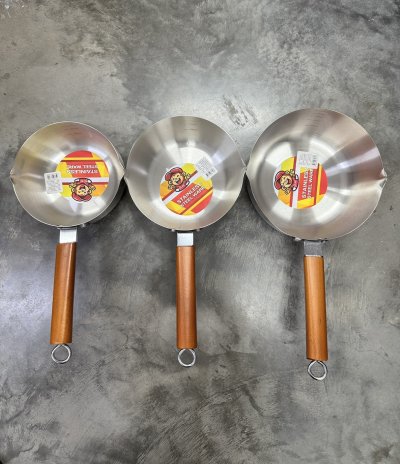 LH-6434#หม้อสแตนเลสด้ามไม้ 22CM.