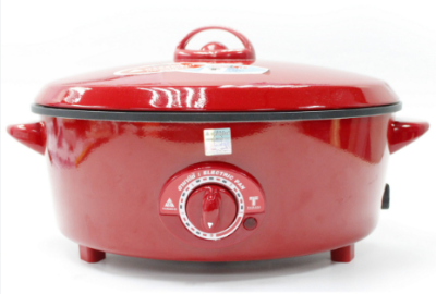 กระทะไฟฟ้ารุ่นเคลือบฝาสีแดงHGP-140