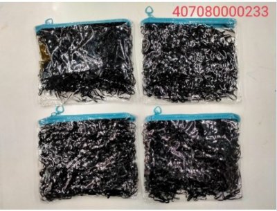 ยางรัดผมถุงซิปดำกลาง - M บรรจุ12ชิ้น/แพ็ค ราคา20บาท/ชิ้น