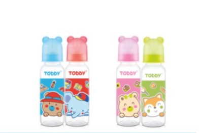 TODDYขวดนมทรงถั่วฝาแฟนซี 8 OZ(แพ็ค*2)