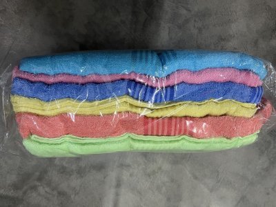 ผ้าขนหนูชายผ้าสก๊อตปักการ์ตูน /แสงทวี แพ็ค 6 ชิ้น ราคา 149 บาท