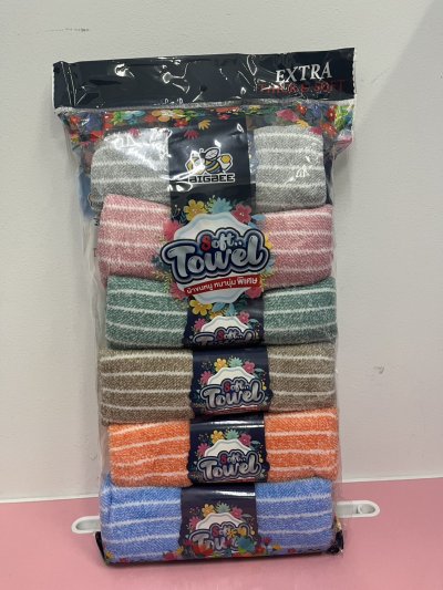 B-60025#ผ้าเช็ดหน้าคละสี 15*30