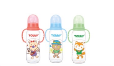 TODDYขวดทรงถั่วแขนจับPP 8OZ.