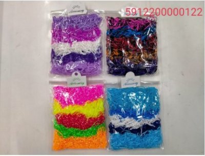 ยางรัดผมคละสี 80 g. กลาง -M บรรจุ12ชิ้น/แพ็ค ราคา20บาท/ชิ้น