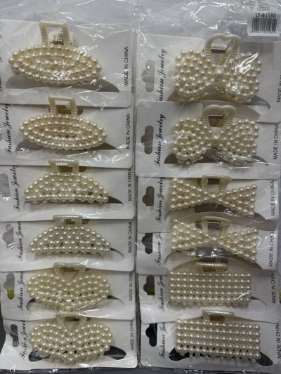 81580#กิ๊บหนีบผมสีเงิน 7.5 นิ้ว 12ชิ้น/แพ็ค ราคา 20 บาท