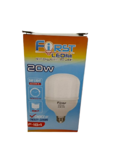 F-184#หลอดไฟทรงกลม สีขาว 20W 12ชิ้น/แพ็ค ราคา39บาท