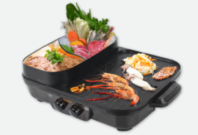 BBQ-1503#เตาปิ้งย่างและหม้อชาบู 2in1