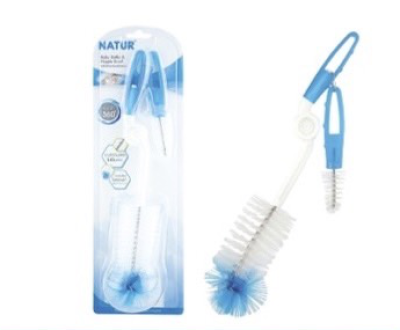 แปรงล้างขวดนมด้ามหมุน 360 องศา  12 ชิ้น/แพ็ค ราคา 120 บาท