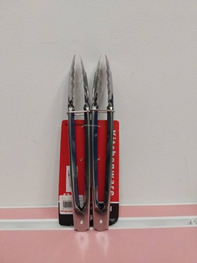 C-6019#คีบอาหารขนาด 9นิ้ว+9นิ้ว 12ชิ้น/แพ็ค ราคา20บาท