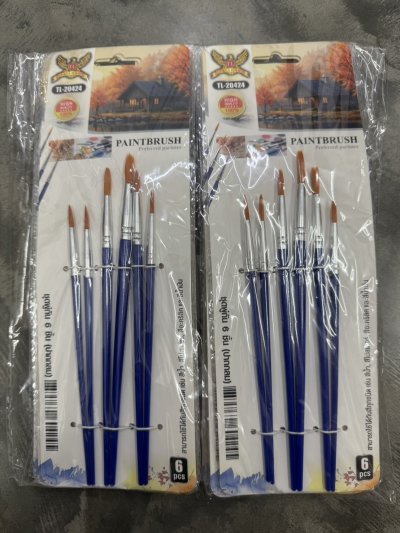 20424#ชุดพู่กัน 6PCS 12 ชิ้น/แพ็ค ราคา 10 บาท